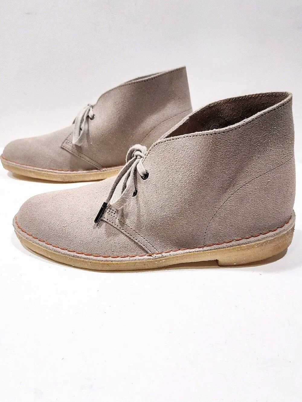 Clarks Originals Desert Boot Premium C.F. Stead Suede Sand Beige Mens US 9.5 M